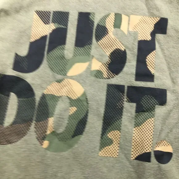 Nike Hoodie Boys XL Green Just Do It Camouflage Youth Kids Sweatshirt * - Picture 6 of 12